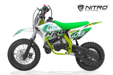 Dirtbike Nitro NRG 50 2 Takt Kindermotocross Dirtbike 9 PS 12/10 Bereifung